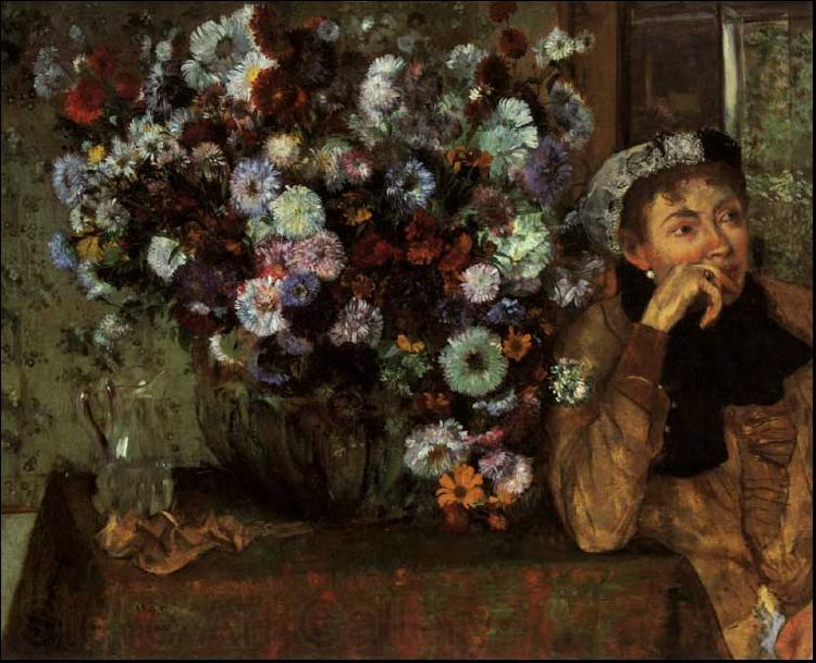 Edgar Degas Madame Valpincon with Chrysanthemums Germany oil painting art